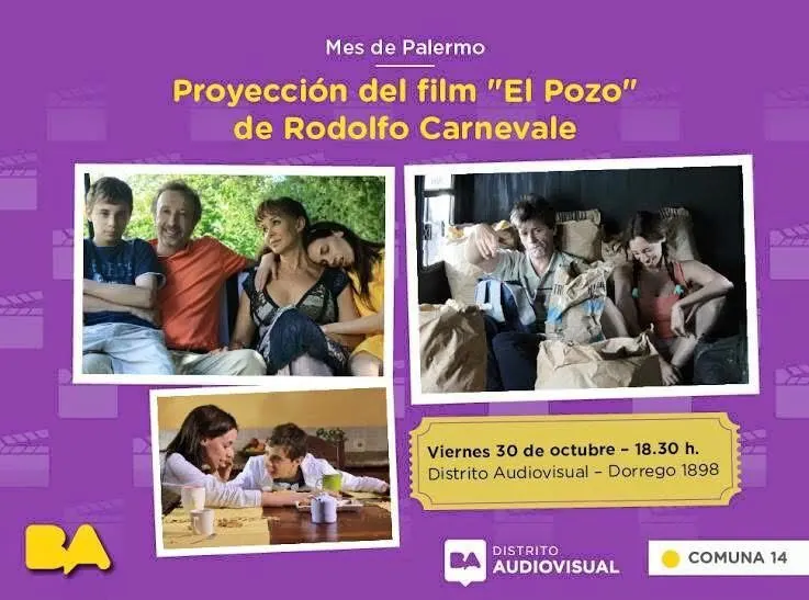 Afiche de una proyección de El pozo de Rodolfo Carnevale